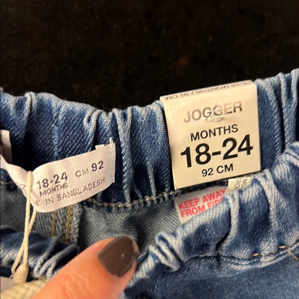 Boys Kids Blue Denim Jogger Jeans Zara New